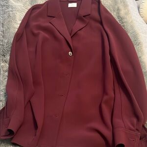 Aritzia Wilfred Burgundy Blouse